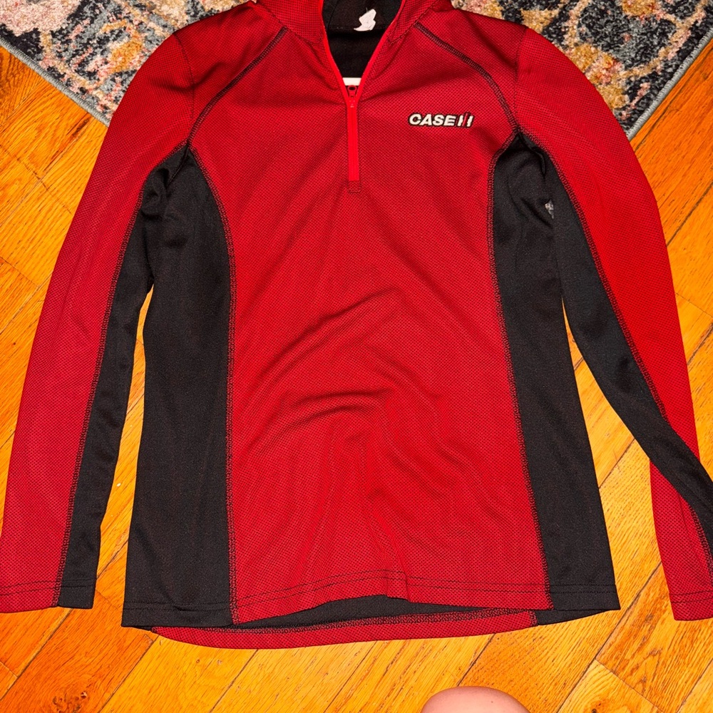 Red and Black Zip-Up Hoodie